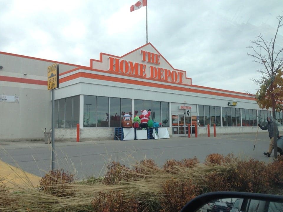 A freshly painted Home Depot