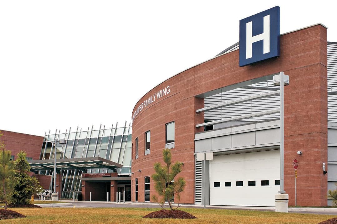 Exterior photo of Woodstock Hospital